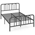 thumbnail image 2 of Gymax Stylish Full Size Metal Bed Frame Platform Bed Base w/ Headboard & Footboard, 2 of 10