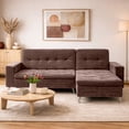thumbnail image 1 of Sala, Sofá cama Maxim matrimonial, Atlas del Descanso con chaise longue Café, 1 of 11