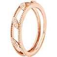 thumbnail image 4 of Diamond Sterling Silver Rose Gold-Plated Jacket Ring, 4 of 7