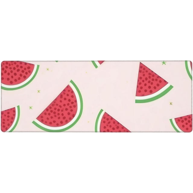 Pink Watermelon Mouse Pad Long Computer Mouse Mat NonSlip Base for Gaming and Office Use Ideal for a Fun and Vibrant Desk Setup 12x31.5 Inch