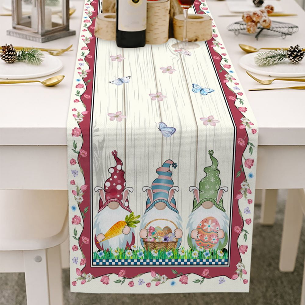 My Daily Colorful Floral Collection Table Runner 13 x 70 inch Polyester Table Top Decoration Home Decor