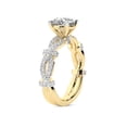 thumbnail image 3 of IGI Certified 1 Carat Radiant Shape Lab Grown Diamond Engagement Ring | 14K Yellow Gold | Charlotte Double Twist Side Stone Diamond Ring | FG-VS1-VS2 Quality Friendly Diamonds, 3 of 6