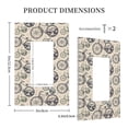 thumbnail image 3 of KLL Compass And Mountains In Bicycle Wheels Pattern Electrical Outlet Covers, 3" x 5" 1 Pack Electric Receptacle Plug Covers for Decorator Receptacle Outlet & Switch-Style U, 3 of 6