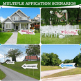 thumbnail image 2 of Directional Arrows Signs with Stakes, 4 Pack Blank Signs Plastic Parking Signs with Arrows Outdoor Lawn Guidepost, 2 of 6