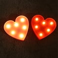 thumbnail image 3 of 2 luces LED de noche con forma de corazón, decorativas y creativas, para San Valentín, fiestas infantiles, talla S, sin pilas (rosa y rojo)., 3 of 6