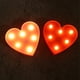 thumbnail image 3 of 2 luces LED de noche con forma de corazón, decorativas y creativas, para San Valentín, fiestas infantiles, talla S, sin pilas (rosa y rojo)., 3 of 6