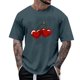 thumbnail image 1 of Tops para hombre, blusas y camisas de manga corta con cuello redondo para hombre, camisetas casuales con estampado de moda para hombre, blusa de manga corta, blusa de poliéster para hombre., 1 of 4