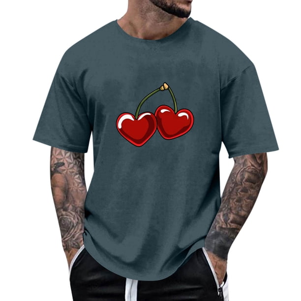 Tops para hombre, blusas y camisas de manga corta con cuello redondo para hombre, camisetas casuales con estampado de moda para hombre, blusa de manga corta, blusa de poliéster para hombre.