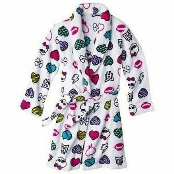Monster High Bathrobe Bath Robe Pajama Girl Size S 6/6X