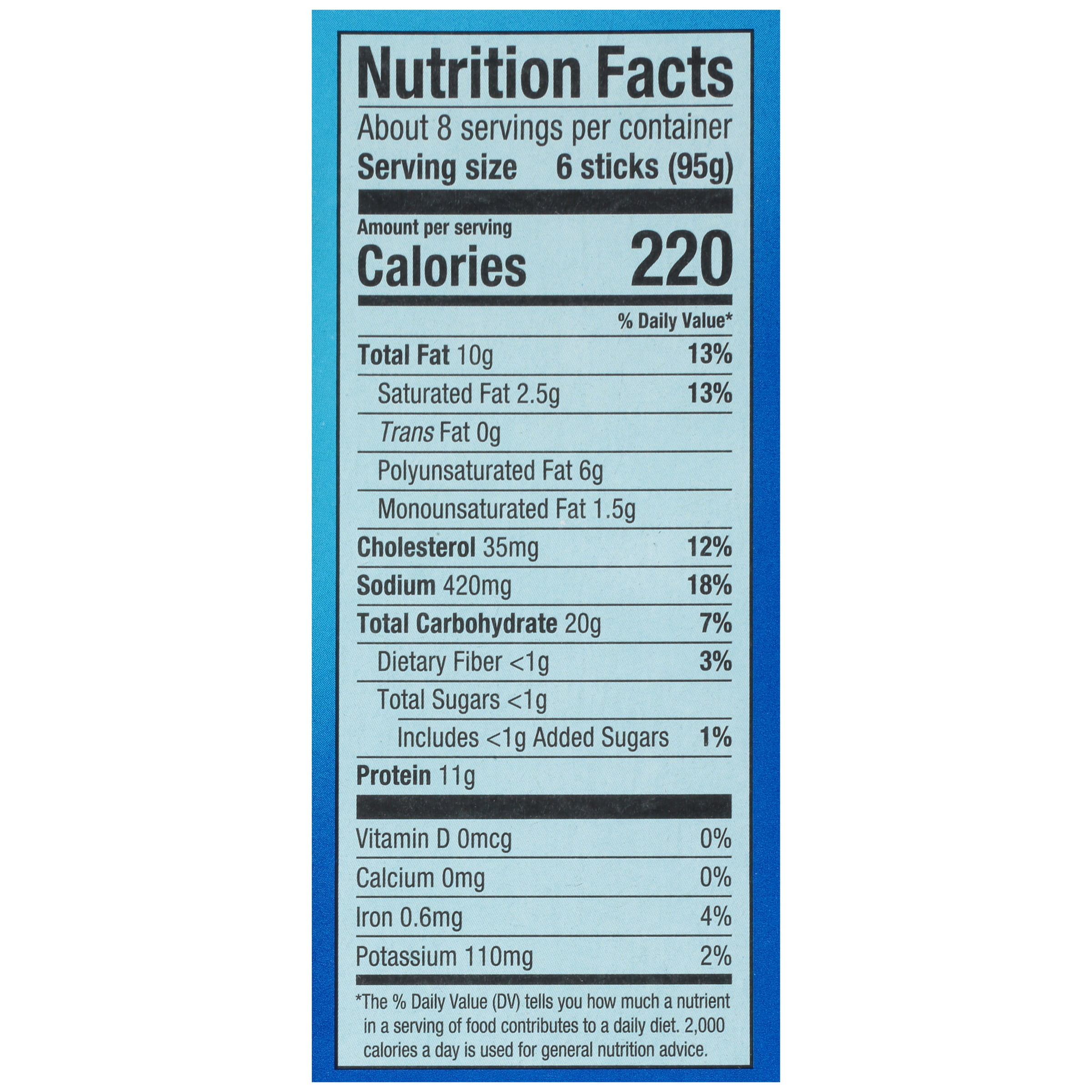 Fish Sticks Nutrition Facts Label Nutrition Ftempo