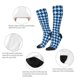 thumbnail image 3 of Fotbe Blue Squares Calcetas Divertidas Estampadas para Hombre y Mujer, Calcetas de Algodón hasta la Rodilla para Caminar, Correr, Enfermería y Embarazo, 3 of 6