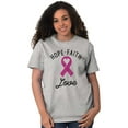 thumbnail image 5 of Hope Faith love Breast Cancer Ribbon Women's Graphic T Shirt Tees Brisco Brands X, 5 of 5