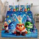 thumbnail image 3 of Juego de edredón Inside Out 2 Comfort Twin para niños y adultos, regalo de 3 piezas, estampado de dibujos animados, tamaño King, funda de almohada y sábana, 3 of 6