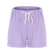 thumbnail image 4 of Pantalones cortos de mujer con cintura elástica y bolsillos laterales - Pierna recta para el día a día y el deporte - Ropa de verano transpirable, 4 of 6