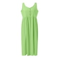 thumbnail image 4 of Sngxgn Women's Cozy Knit Sleeveless Bateau Neck Midi Dress(Green,L), 4 of 6