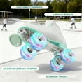 thumbnail image 4 of JZY Light Up Roller Skates for Women and Kids, Quad High-Top PU Leather Skates with Glowing Wheels (Youth Sizes 2-11), 4 of 6