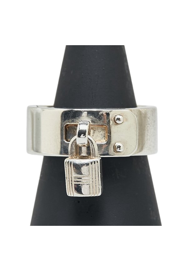 Pre-Owned Hermes Kelly Ring #50 SV925 Silver Women's HERMES