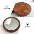 thumbnail image 3 of Miangastore Compact Makeup Mirror Mini Square Wood 1Pcs 2.8x2.8in For Girls, 3 of 8