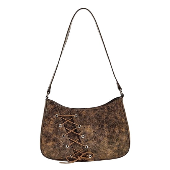 Vintage Women's Shoulder Bag Simple Design Casual Tote Commuting Dating Clutch Y2K Girls Daily Outings Handbags Lady Lightweight Hobo Versatile Fashionable Small Purse Classic Brown Chic Satchel