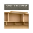 thumbnail image 4 of Cabot Modern Corner Desk with Hutch, includes File Drawer and Storage Shelves in Natural Maple, 4 of 8