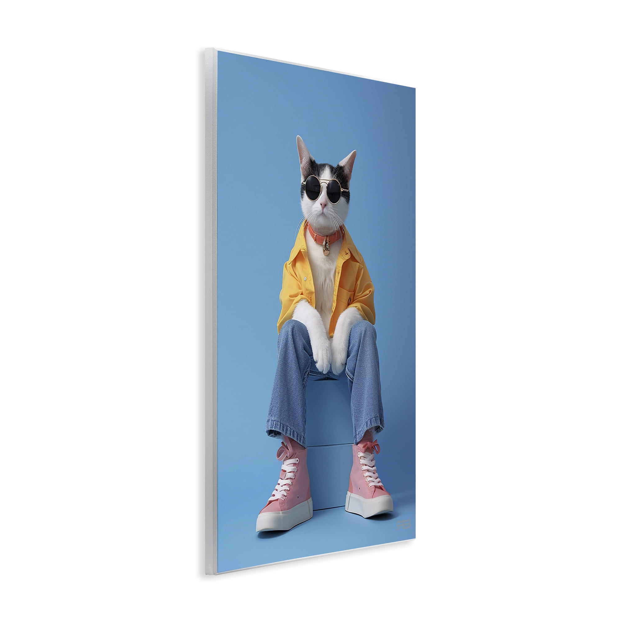 Stupell Industries Urban Fashion Cat Animals & Insects Painting Unframed Art Print Wall Art, 10 x 15