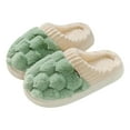 thumbnail image 4 of Yindaity Cute House Slippers Women's Slip on Fuzzy Slippers Memory Foam House Slippers Outdoor Indoor Warm Plush Bedroom Shoes Scuff(Green,9.9), 4 of 6