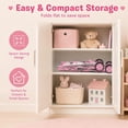 thumbnail image 5 of Dolls To Play Baby Doll Stroller for Girls, Foldable Toy Buggy with Canopy, Storage Basket & Diaper Bag, Fits 12-18 Inch Dolls, Pink Butterfly, 5 of 6