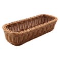 thumbnail image 1 of Desktop Cutlery Storage Basket Woven Basket Restaurant Tableware Drain Storage Box Tableware Storage Basket, Brown, 1 of 7