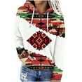 thumbnail image 2 of Ounisa Womens Oversized Hoodies Fleece Drawstring Retro Sweatshirts Fall Fashion Pullover Sweaters Winter Christmas Tree Santa Claus Heart Graphic Clothes, 2 of 5