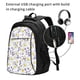 thumbnail image 2 of Disketp Daisies Flowers Mochila de Viaje Estampada para Laptop con Puerto de Carga USB, Mochila Impermeable para Computadora – Regalo para Hombres y Mujeres, 2 of 7