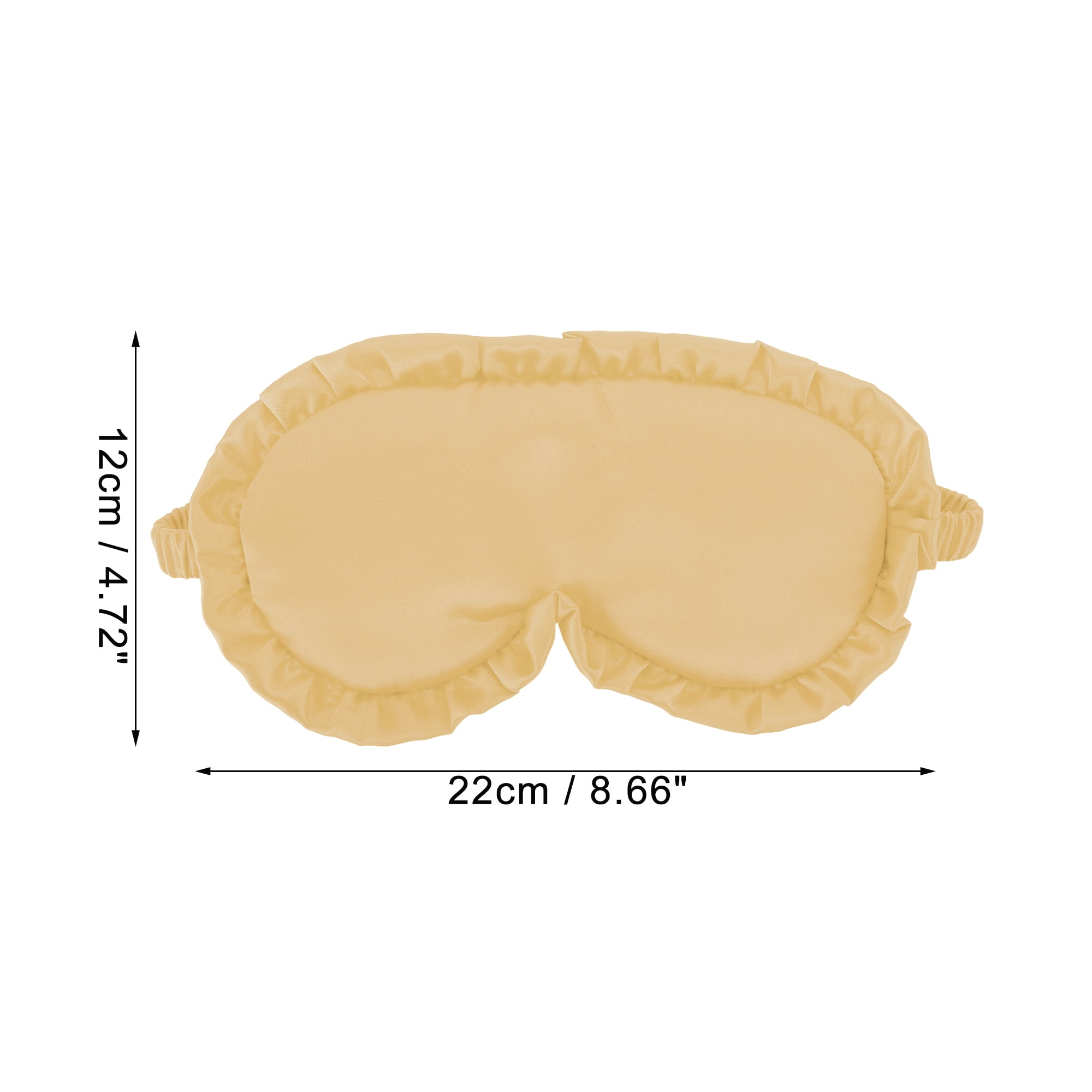 Unique Bargains Soft Flowers Style Sleep Mask Eye Shade Cover for Rest Gold Tone
