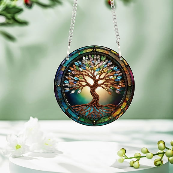 Round Peanut Tree Diamond Art Painting Kit Pendant