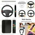 thumbnail image 3 of COEQINE Car Seat Covers Full Set Front and Back Seat Covers/1Pcs Steering Wheel Cover/Gear Shift Knob Cover/Safety Seat Belt Pads/Armrest Box Cover/Coaster Universal Fit Most Vehicles Parrot, 3 of 4