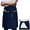 Navy Blue, variant on Long Server Apron Black with 3 Pockets Bistro Half Aprons for Men Women Waiter Waitress Chef 28 Inch Waterproof