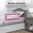 thumbnail image 6 of Lightweight Mesh Security Adjustable Bed Rail with Breathable Mesh Fabric in Light Pink - 33'L X 14" W X 23" H, 6 of 7