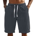 thumbnail image 4 of Domzle Mens Corduroy Shorts Casual Elastic Waist Drawstring Baggy Summer Beach Short with Pockets Sweatpants Gray M, 4 of 4