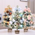 thumbnail image 1 of onlyliua Oferta Por Tiempo Limitado Mini Árbol de Navidad Flocado Adornos de Árbol de Navidad Blancos Pequeños Decoración Encriptada Escritorio, 1 of 6