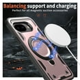 thumbnail image 2 of Dteck Magnetic for Google Pixel 9A Case with Kickstand, Shockproof TPU+PC Case Compatible with MagSafe Military Grade Ring Stand Heavy Duty Drop Rugged Cover for Google Pixel 9A,Rosegold, 2 of 6