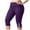 Purple, variant on Tqcoqu Womens Plus Size Capri Pants,Stretch Knee Length Leggings,Elastic Waist Casual Summer Ladies Pull On Capris,Army Green Women's L-XXXXXL