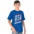 thumbnail image 4 of United States of Awesome Patriotic Crewneck T Shirts Boy Girl Teen Brisco Brands XS, 4 of 6