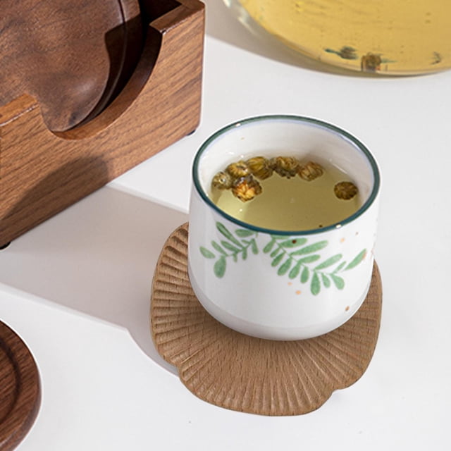 Posavasos de madera BLESIY reutilizable, antideslizante, decoración del hogar