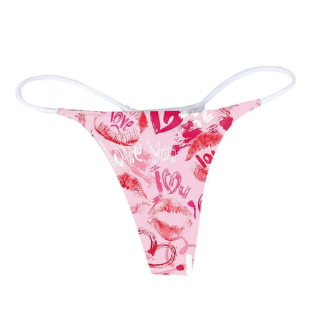 

Womens Seamless Underwear Valentine Day Thongs For Women Underpants Comfort Low Rise Soft Strappy Panties Underwear Women