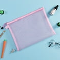 thumbnail image 4 of Pebbuoy File Holder Storage Bag with Lanyard Zipper Closure Large Capacity Waterproof Transparent Document Bag Organizer Office Supplies, 4 of 7