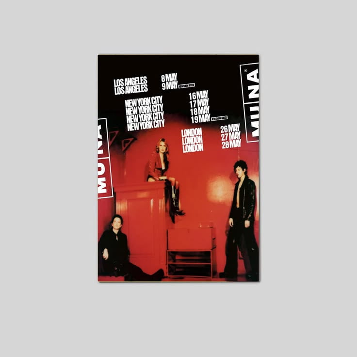 MUNA Shows May 2026 Poster Size 24''x36'' Goldengate