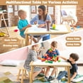 thumbnail image 4 of Sweet Time Toddler Sensory Table Chairs, Wood Kids Activity Table with Storage Play Study Furniture, 4 of 8