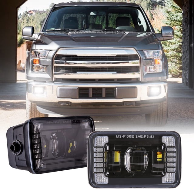 Faros antiniebla LED BICYACO de 4 pulgadas con DRL para Ford F150 2015-2020