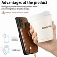 thumbnail image 2 of Feishell for Samsung Galaxy A53 5G Wallet Case, Zipper Purse with 360 Rotatable Ring Kickstand, Premium PU Leather Shockproof Magnetic Buckle Credit Card Slots Holder Phone Case for Women Men,Brown, 2 of 9