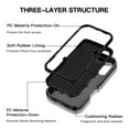 thumbnail image 2 of I-HONVA For iPhone 17 Case Compatible with MagSafe,3-Layer Military Grade Drop Protection Anti-Slip Bumper Rugged Shockproof Dustproof Protection 6.3 inch Phone Case,Black, 2 of 7