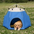 thumbnail image 6 of Hexagon Pet Tent Outdoor Camping Portable Folding Dog Cat House, Waterproof Tear-Resistant Travel Shelter, Mesh Ventilation, Lightweight Bed, 60x60x48cm, 6 of 6