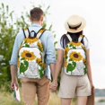 thumbnail image 6 of Balery Plump Sunflower And Sketch Vintage Canvas Backpack for Men and Women - Large Capacity, Durable Travel Laptop Bag for School, Work, Hiking, and Outdoor Activities, 6 of 7